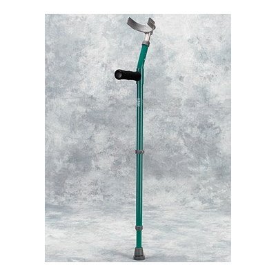 Forearm Crutch - 1 Pair Adult, Open Half-Cuff With Foam Grips And Pivoflex Crutch Tips. Epoxy-Coated-Choice of 12 Colors. Height adjustable grip to floor from 28