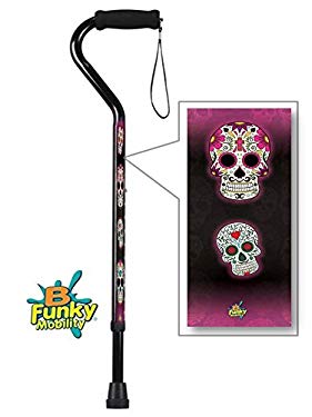 Adjustable Walking Cane Aluminum Day Of The Dead Sugar Skulls