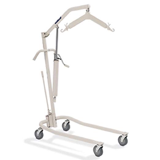 Hydraulic Patient Body Lift w/Adjustable Base & Patient Body Sling (Invacare 9805P) w/(Invacare Reliant Full Body Solid Fabric Sling - Medium - R112)