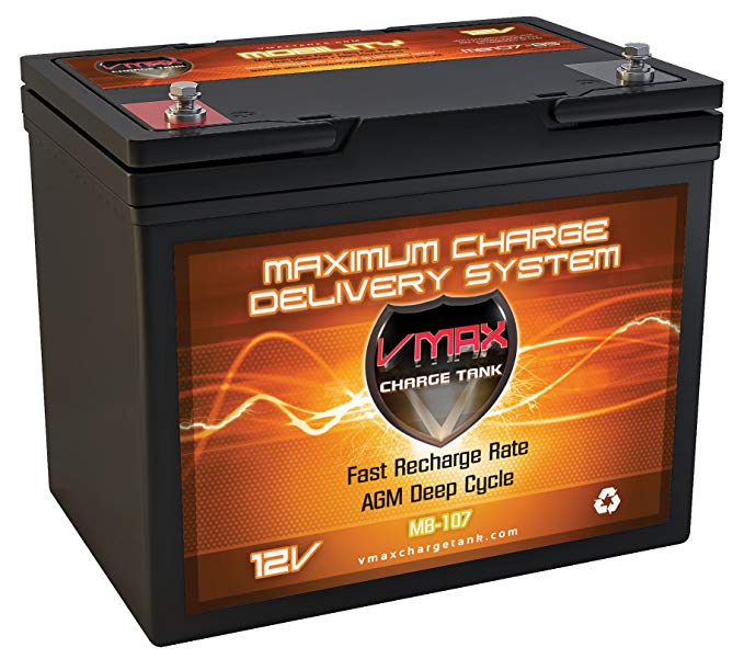 Vmaxtanks MB107 AGM Battery 85AH Wheelchair and Golf Cart Deep Cycle HI Performance vmax Battery