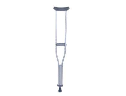 COMWIS Push Botton Aluminum Crutches, Silver - Adult One Pair
