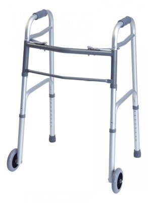 Graham-Field 716270A-1 Everyday Adult Walker with Wheels, Dual Release, Silver