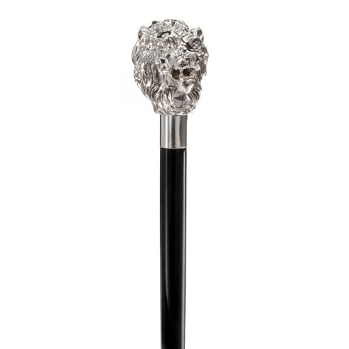 Leo the Lion Silver Plated walking cane imported from Italy. by King Products