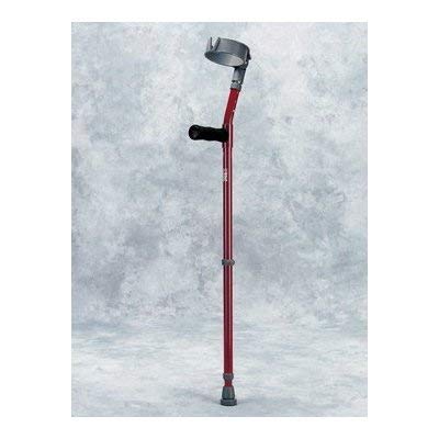 Forearm Crutch - 1 Pair Adult Full Cuff w/ Foam Grip - Epoxy-coated adult forearm crutches with 4