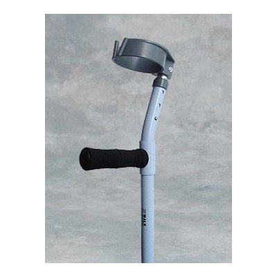 Forearm Crutch - 1 Pair Adult Full Cuff w/ Foam Grip - Epoxy-coated adult forearm crutches with 3 1/2