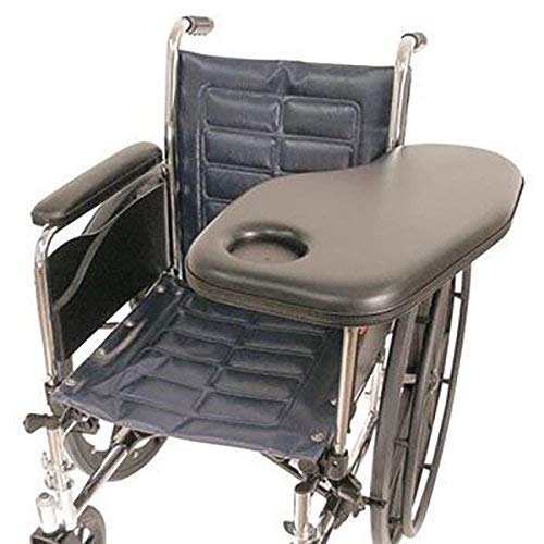 Therafin Flip-Away Padded Standard Half Tray with Molded Cup Holder, Right, Wheelchair Tray