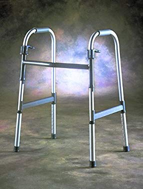 INV62915F - Dual-Release Adult Paddle Walker with 5 Fixed Wheel