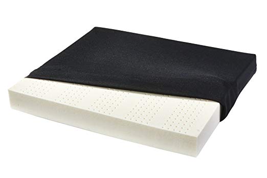 AliMed Latex Comfort Cushion, 18x16x4 inches, Black Knit Cover