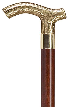 Ladies Derby Cane Walnut Maple Solid Brass Handle -Affordable Gift! Item #HAR-9112207
