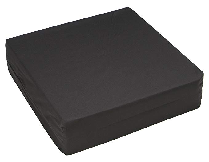 Hermell Products WC4440BK Wheelchair Cushion, 16 by 18 by 4-Inch, Black