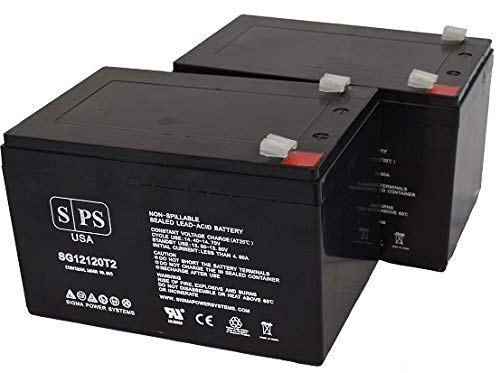 Replacement Battery Pride Go-Go Ultra X 3 Wheel 12V 12Ah Wheelchair Battery (SPS Brand) - 2 Pack