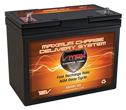 VMAXMB96 AGM Group 22 Deep Cycle Battery Replacement for ActiveCare Prowler 3310, Prowler 3410 12V 60Ah Wheelchair Battery