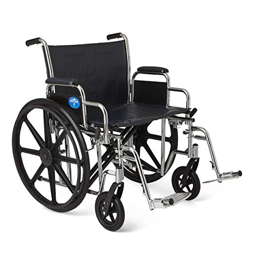 Medline Excel Extra-Wide Wheelchair, 24