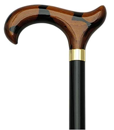 Men Derby Cane Black Maple Shaft Spotted Morocco Handle -Affordable Gift! Item #DHAR-9763700