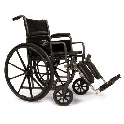 Everest & Jennings Traveler SE Wheelchair 20 x 16 Detachable Desk Arm, Swing Away Footrest