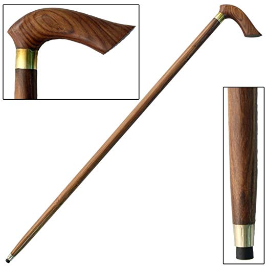 Half-Crook Sheesham Wood Grip Walking Cane
