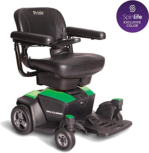 Pride New GO CHAIR Mobility Travel Electric Powerchair + 18AH Batteries Upgrade (Green)