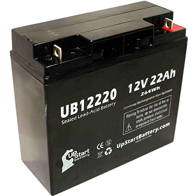 Charger CHG0142 Battery - Replacement UB12220 Universal Sealed Lead Acid Battery (12V, 22Ah, 22000mAh, T4 Terminal, AGM, SLA)