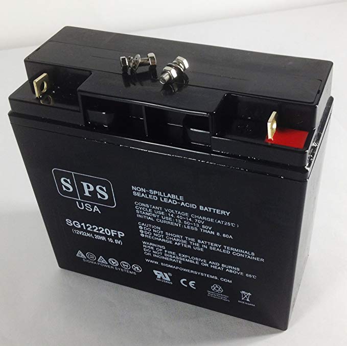 SPS, UB12220 Replacement 40696 AGM12V 22AH 12Volt 22Amp Sealed Lead Acid Replacement Battery