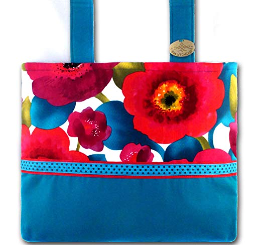 Poppy Punch Caribbean Blue - Bright Floral, Functional Walker Bag